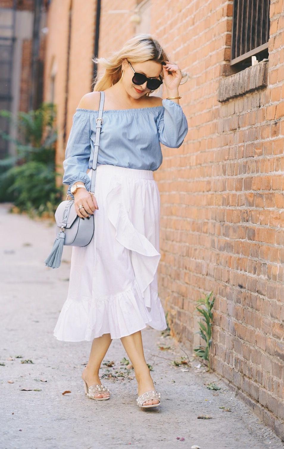 Beautiful Midi Skirts Outfit Ideas To Wear Right Now 2022