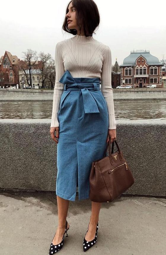 Beautiful Midi Skirts Outfit Ideas To Wear Right Now 2023