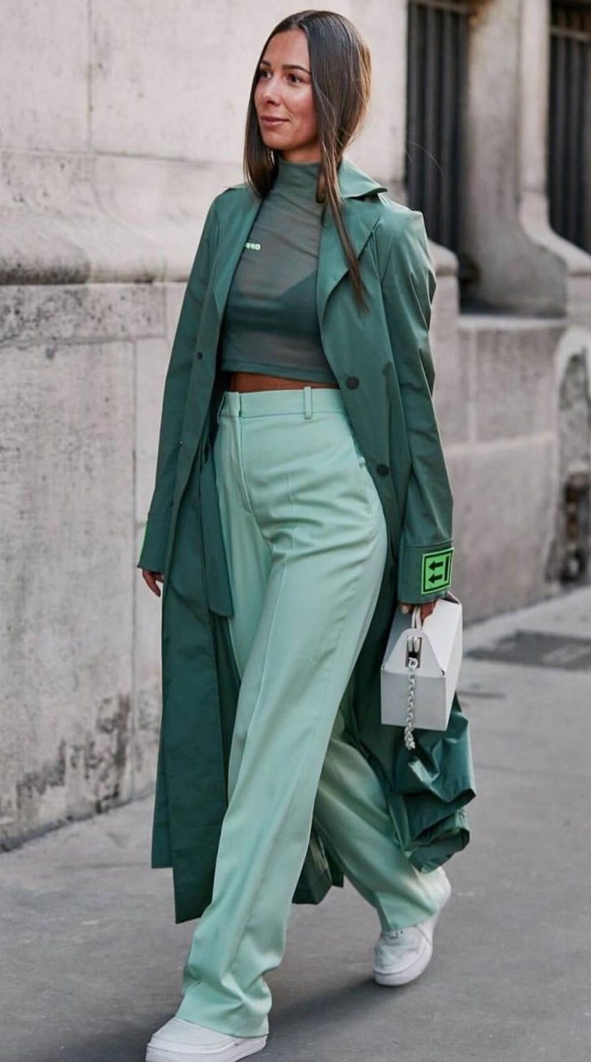 outfits with a green jacket