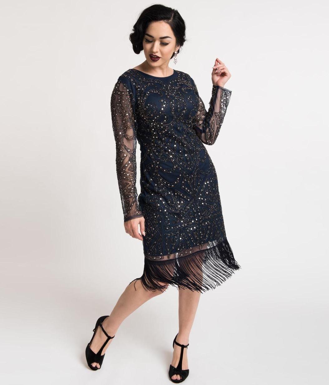 Black Sequin Cocktail Dresses With Sleeves You Favorite Choice For