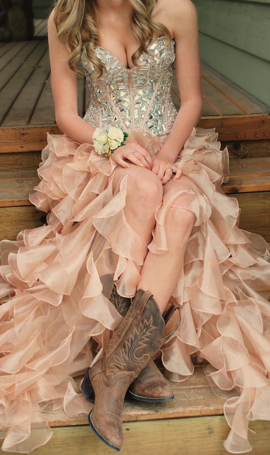 prom dresses with cowgirl boots