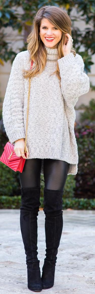 Best Long Sweaters for Leggings Outfits - By Lauren M