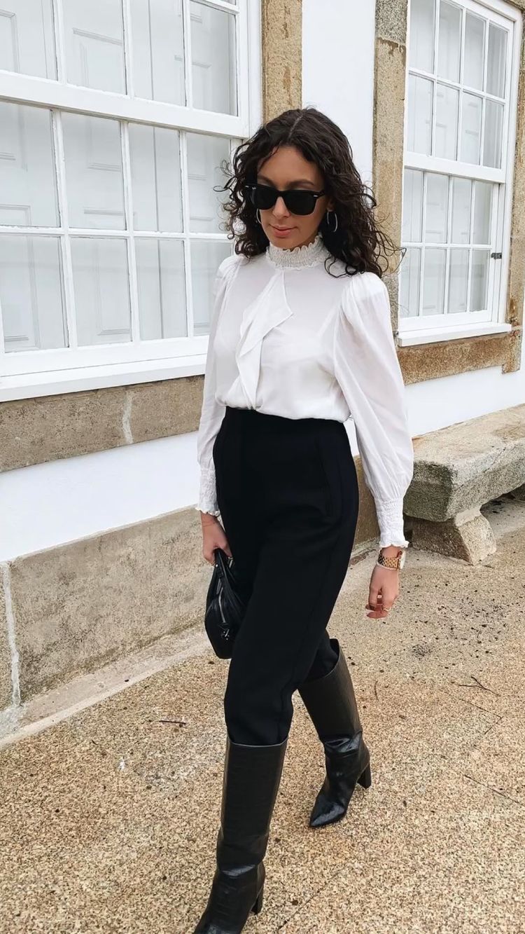 How To Wear And Style Black Pants With White Shirts  alexie