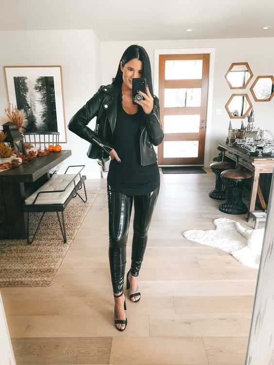 How To Style Patent Black Leather Pants 2023