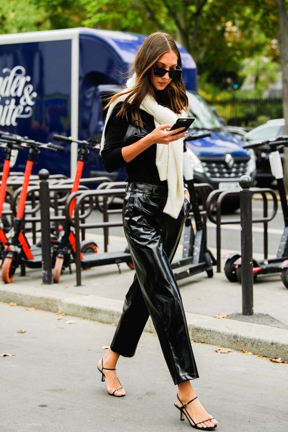 How To Style Patent Black Leather Pants 2023