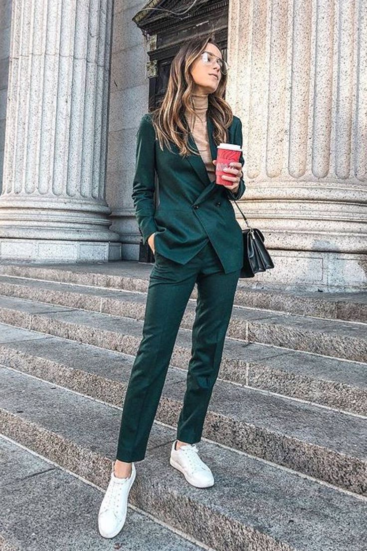 How To Wear Suits With Sneakers For Women: Easy Style Guide 2023 - Street  Style Review