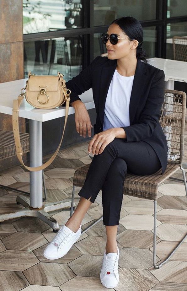 How To Wear Suits With Sneakers For Women: Easy Style Guide 2023